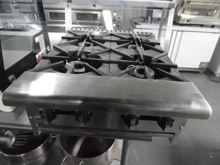 Asber AEHP-4-24 24" Stainless 4 Burner Hot Plate - Continental Restaurant Equipment