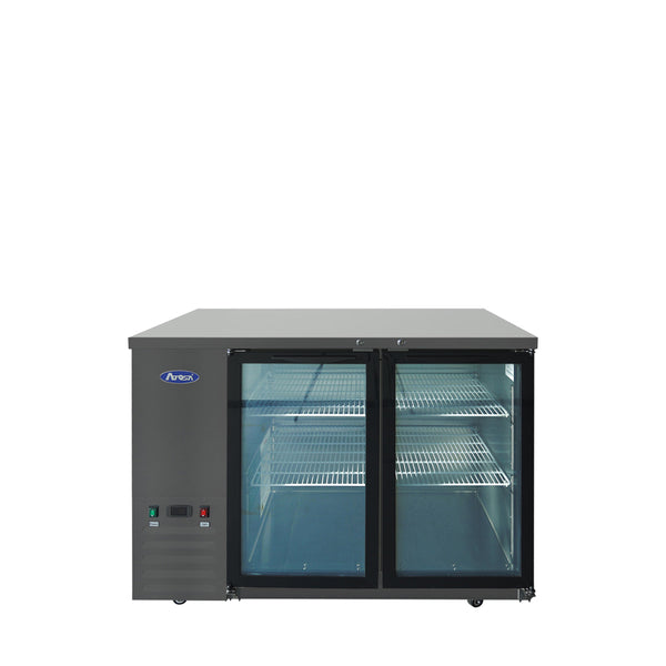 Atosa SBB48GGRAUS2  48″ Black Shallow Depth Back Bar Cooler Glass Doors