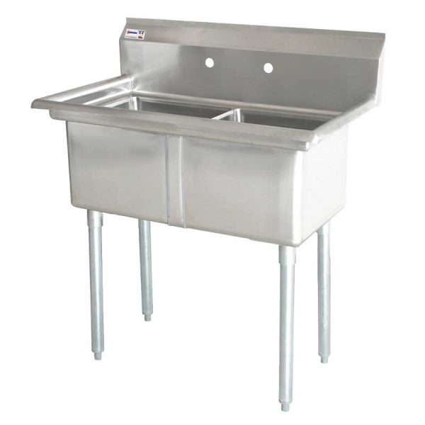 Omcan Canada 22119 Two (2) Compartment Sink - Continental Restaurant Equipment