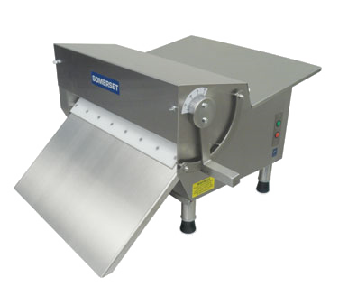 Somerset CDR-600F Fondant Sheeter, with tray, compact countertop design, 30" synthetic rollers