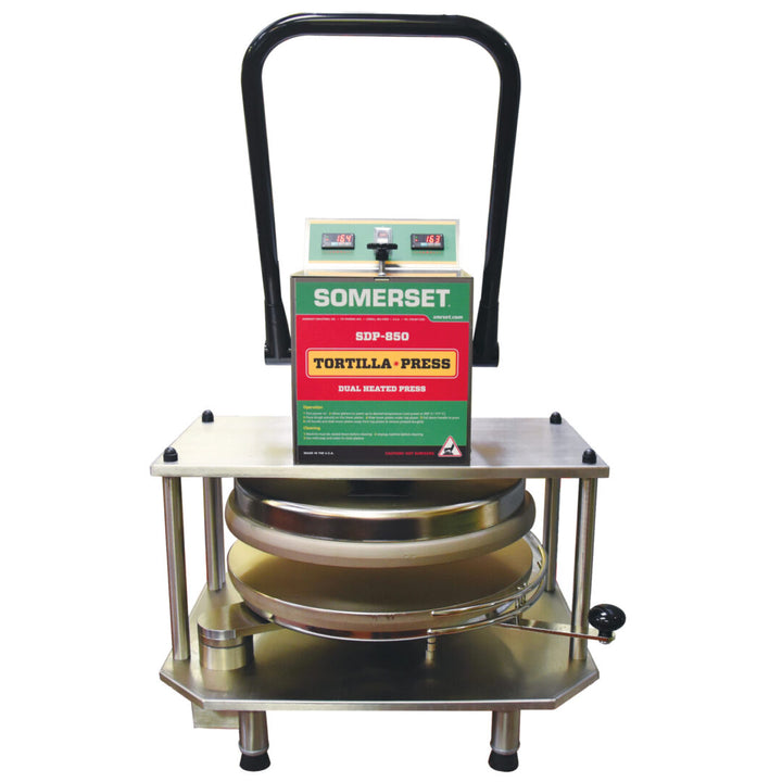 Somerset SDP-850 Pizza/Bread Dough Press, compact/table top design, manual operation - Continental Restaurant Equipment