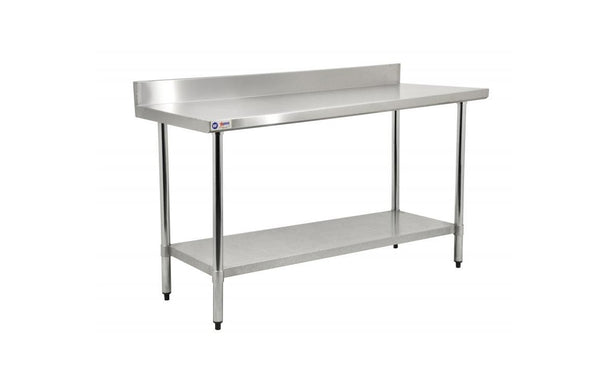 24″ x 30″ Stainless Steel Work Table with 2″ Backsplash - Continental Restaurant Equipment