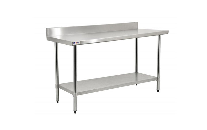 24″ x 30″ Stainless Steel Work Table with 2″ Backsplash - Continental Restaurant Equipment