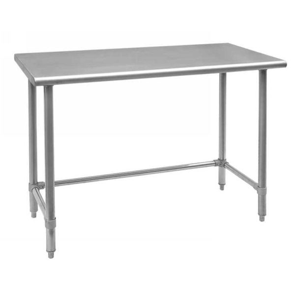 24″ x 30″ stainless steel worktable with leg brace and open base item: 28629 - Continental Restaurant Equipment