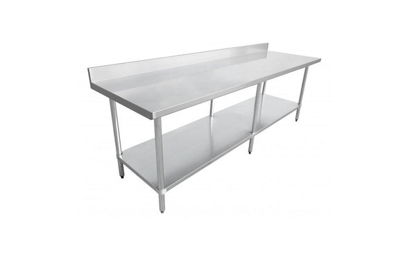 24″ x 84″ Stainless Steel Work Table with 2″ Backsplash - Continental Restaurant Equipment