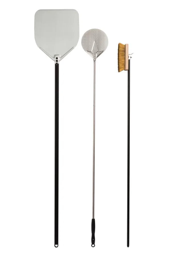 Omcan Pizza Shovel and Brush 3 Piece Set