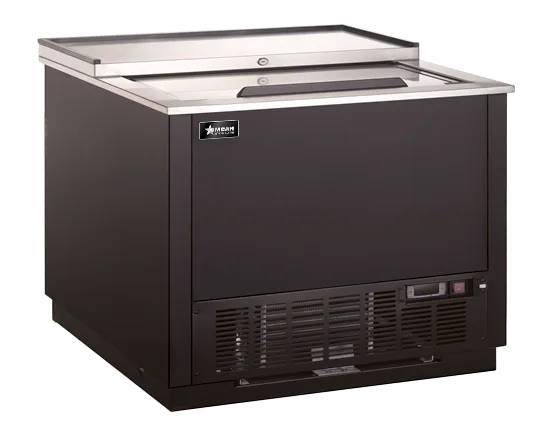 Omcan  FR-CN-0915-PC 36" Black Glass Froster / Plate Chiller with 240L Capacity - Continental Restaurant Equipment
