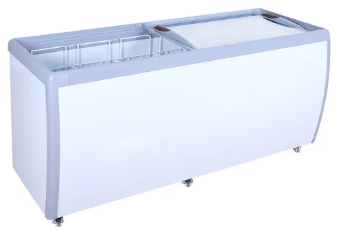 Omcan  FR-CN-0560-R 71" Ice Cream Display Chest Freezer with Flat Glass Top - Continental Restaurant Equipment