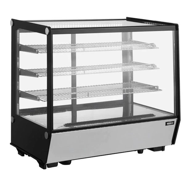 Omcan  RS-CN-0186S-5 35″ Countertop Square Glass Refrigerated Display with 6.5 cu.ft. (186 Liters) Capacity – 110-120V, 350W