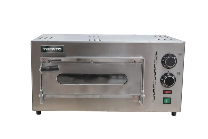Omcan  PE-IT-0005 Trento Compact Series 23″ Single Chamber Pizza Oven with 13.75″ Chamber – 2.20 kW, 220 V, 1 Ph - Continental Restaurant Equipment