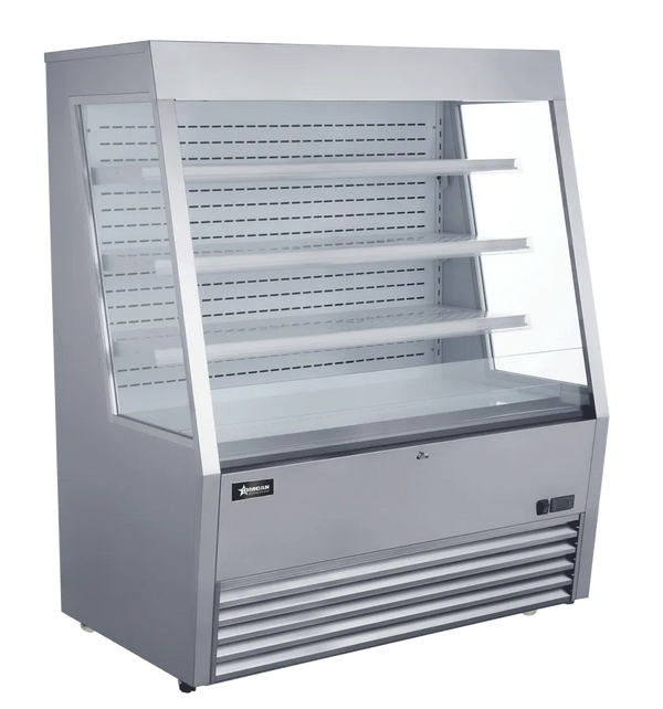 Omcan  RS-CN-0490L 48″ Grab-and-Go Open Refrigerated Floor Self-Serve Display Case 15 cu.ft. (426 L) – Stainless Steel - Continental Restaurant Equipment
