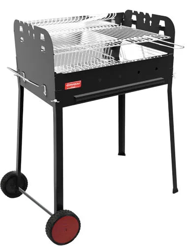 Omcan  CE-IT-0156 Painted Steel Charcoal BBQ Grill Stainless Steel Brazier and Panel