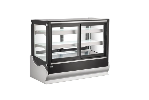 Omcan  RE-CN-255B 48” Black Square Refrigerated Self-service Countertop Display Case, 255 L (9 cu.ft.), 110V / 60Hz / 1Ph