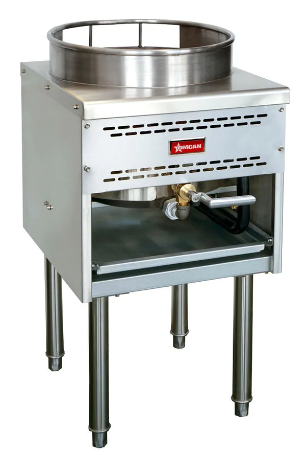 Omcan  CE-CN-WOK16 LP Wok Range 16″ Ring 125,000 BTU – Liquid Propane - Continental Restaurant Equipment