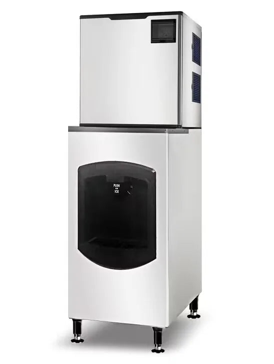 Omcan  IC-CN-0350-D 22″ Ice Maker Machine and Dispenser with 170 lb. Ice Bin – Ice Yield 350 lb./day - Continental Restaurant Equipment