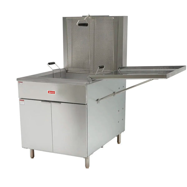Omcan  CE-CN-0125 Fryer For Funnel Cake and Donut, 125 lb. Oil Capacity, 90,000 BTU – Natural Gas