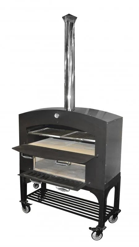 Omcan  CE-CN-1677 46" Outdoor Wood Burning Oven with Stainless Steel Oven Shelf