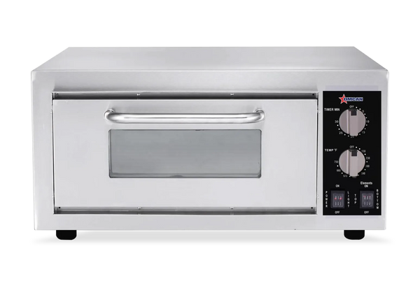 Omcan  CE-CN-0016HD 25″ Single Chamber Electric Pizza Oven with Pizza Stone for 16″ Pizza – 1.7 kW, 120V - Continental Restaurant Equipment