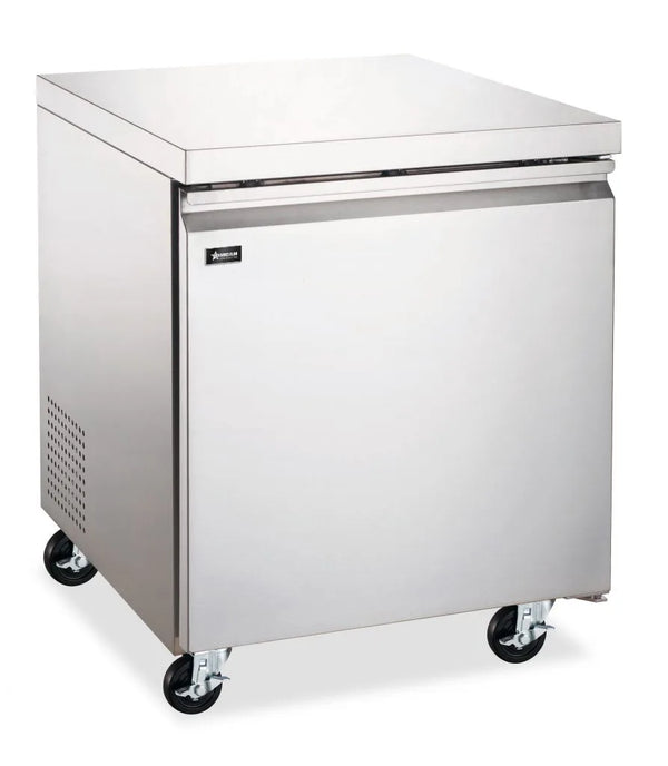 Omcan  RE-CN-0006-HC 27″ Undercounter Refrigerator, 1 Door, Stainless Steel, 6.3 cu.ft. (117 L) Capacity – 115V, 1/6 HP
