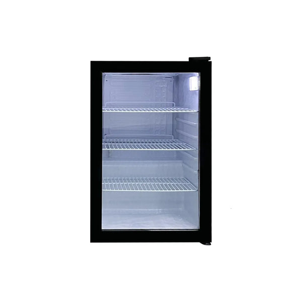 Omcan  RS-CN-0068 19″ Black Countertop Display Refrigerator with 2.5 cu.ft. (68 L) Capacity – 110V, 80W - Continental Restaurant Equipment