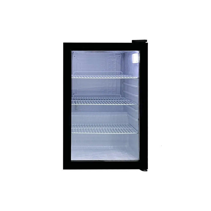 Omcan  RS-CN-0068 19″ Black Countertop Display Refrigerator with 2.5 cu.ft. (68 L) Capacity – 110V, 80W - Continental Restaurant Equipment