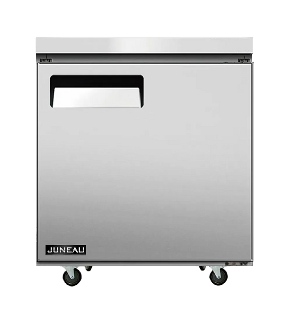 Omcan  RE-TH-0006-HC Juneau 27″ Undercounter Refrigerator Single Door Stainless Steel, 3.4 cu.ft. Capacity, 115 V, 510 W