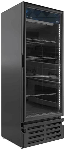 Omcan  G319 HC Imbera 30″ Swing Glass Door Refrigerator with 19.2 cu.ft. Capacity, All Black - Continental Restaurant Equipment