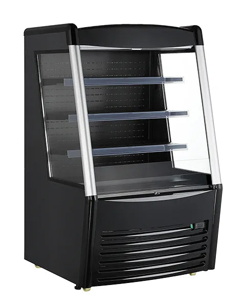 Omcan  RS-CN-0390 36″ Grab-and-Go Open Refrigerated Self-Serve Display Case with 13.77 cu.ft. Capacity – Black - Continental Restaurant Equipment