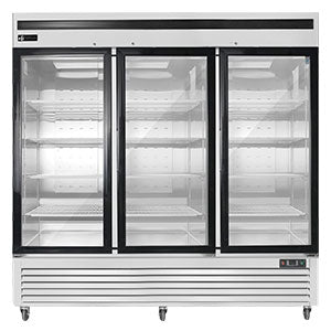 F3-82GDSVC Bottom Mount Reach-in Glass Door Freezer - 3 Doors