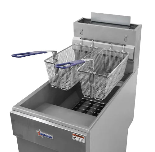 Omcan  CE-CN-0023-FP 35-40 lb. Propane Gas Floor Fryer – 90,000 BTU - Continental Restaurant Equipment