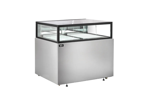 Omcan  RE-CN-0048 48” Stainless Steel Flat Top Refrigerated Showcase, 373 L (13.2 cu.ft.), 110V/60Hz/1Ph
