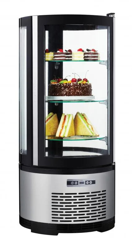 Omcan  RS-CN-0100-R 19″ Circular Countertop Refrigerated Showcase with 3.53 cu.ft./100 L Capacity