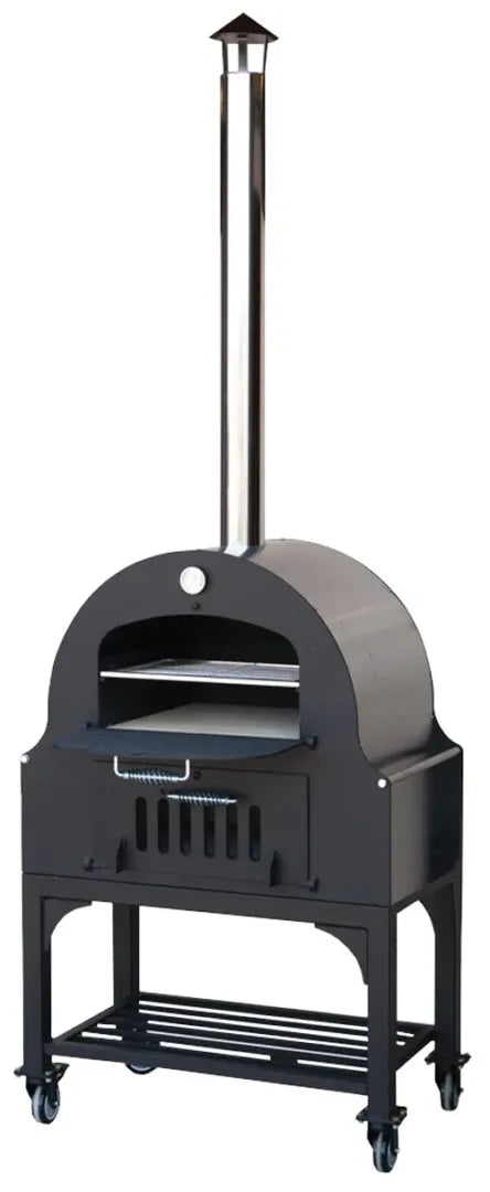 Omcan  CE-CN-1188 34" Outdoor Wood Burning Oven with Stainless Steel Oven Shelf