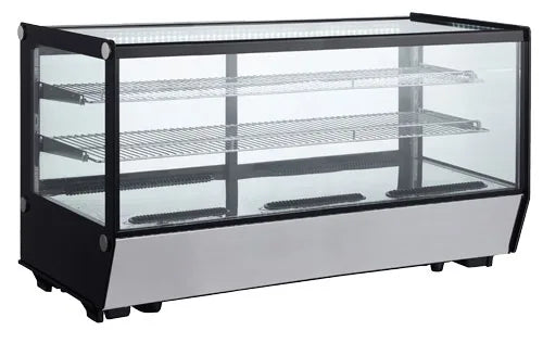 Omcan  RS-CN-0202-5 48″ Square Glass Countertop Refrigerated Showcase 202 Liter (7.13 cu.ft.)