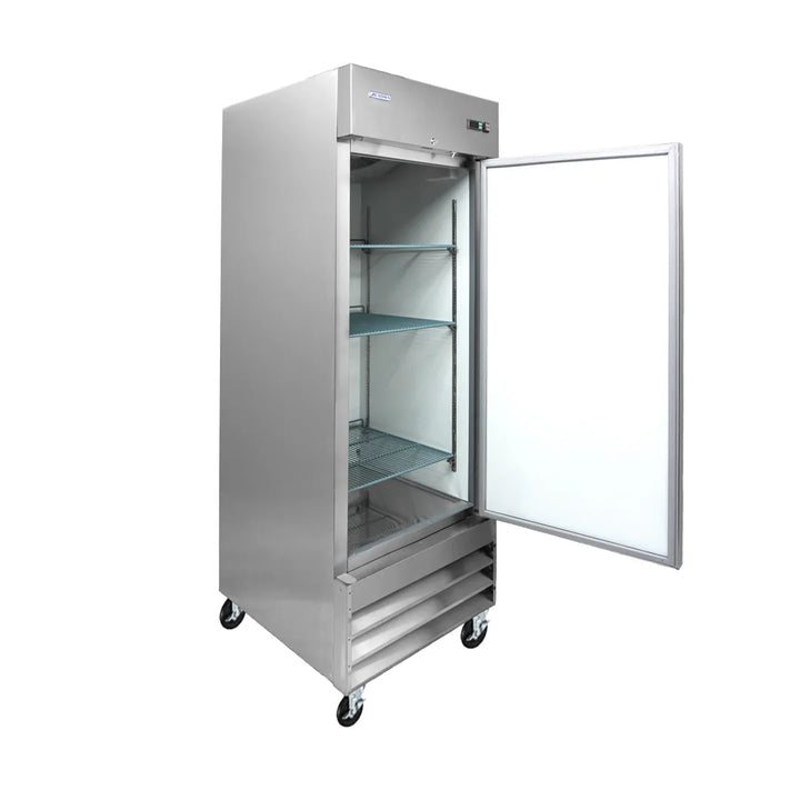 Omcan  FR-CN-0737E-HC Aurora 29″ Reach-In Freezer, 1 Door, Stainless Steel, 21 cu.ft. (583 L) Capacity – 110V, 456W - Continental Restaurant Equipment