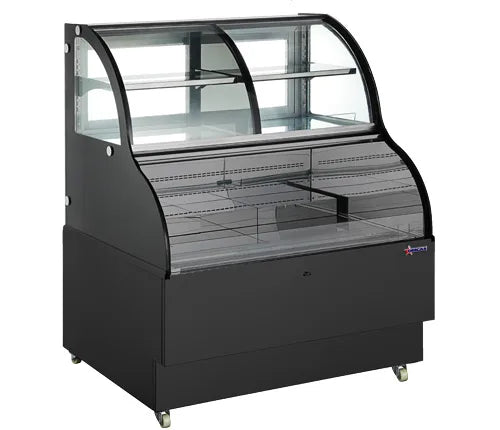 Omcan  RS-CN-0468 48" Dual Service Open Refrigerated Floor Display Case - Continental Restaurant Equipment