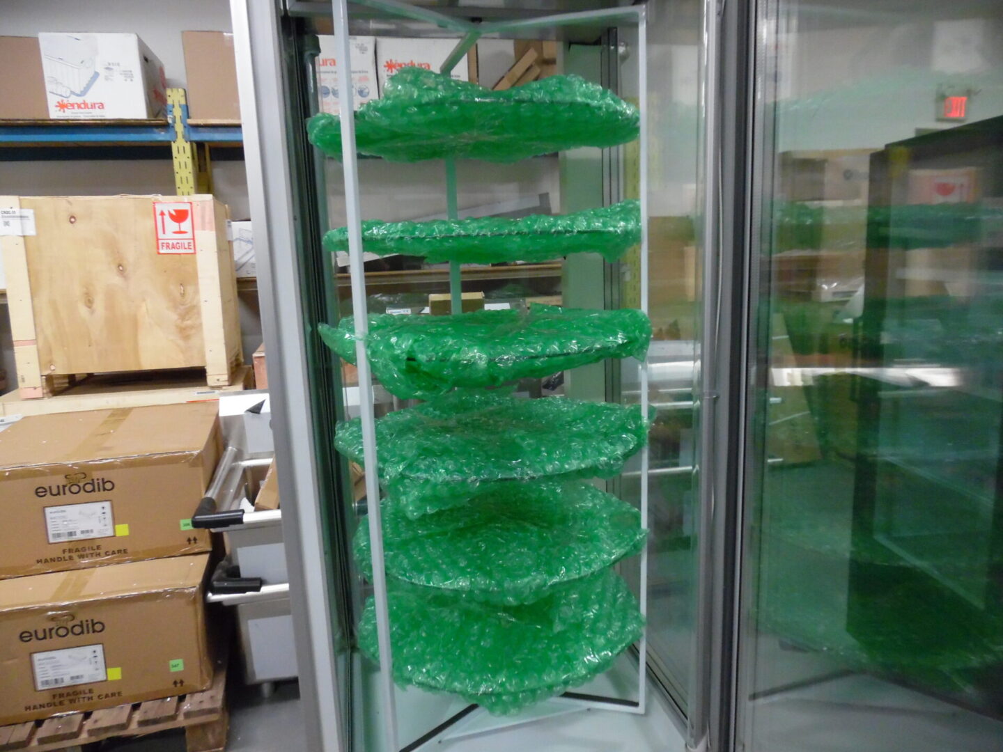 Used Cake display case revolving Upright