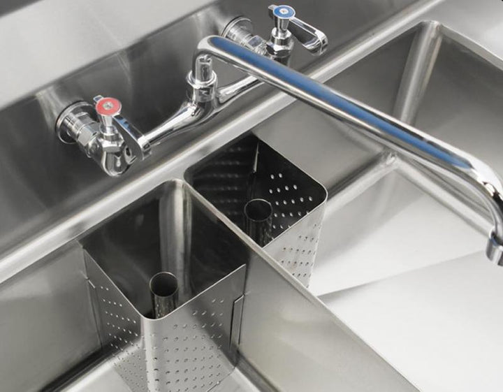 Omcan Canada 22119 Two (2) Compartment Sink - Continental Restaurant Equipment