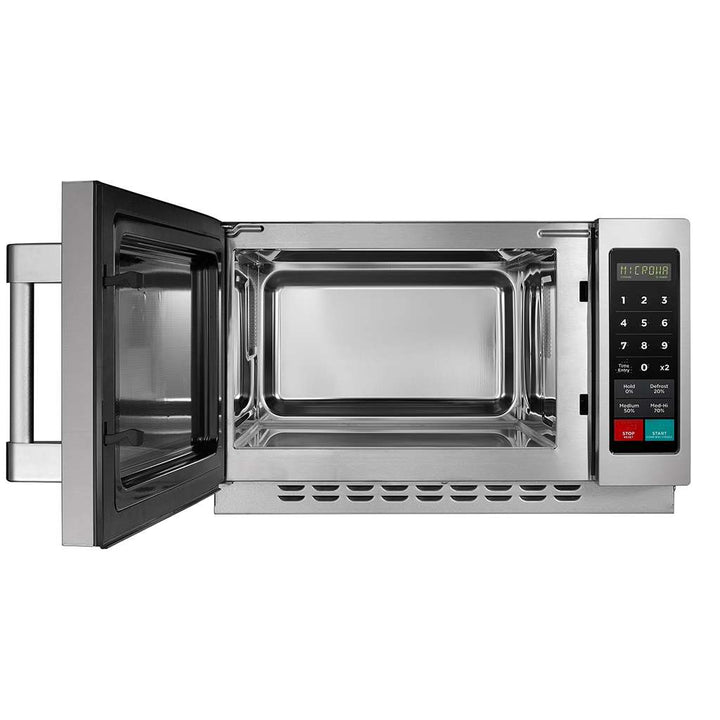 Midea 1034N1A 1.2 Cu. Ft. 1000W Push Button Medium Duty Commercial Microwave - Continental Restaurant Equipment
