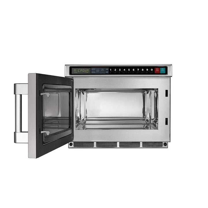 Midea 2117G1A 0.6 Cu. Ft. 2100W Push Button Heavy Duty Commercial Microwave - Continental Restaurant Equipment