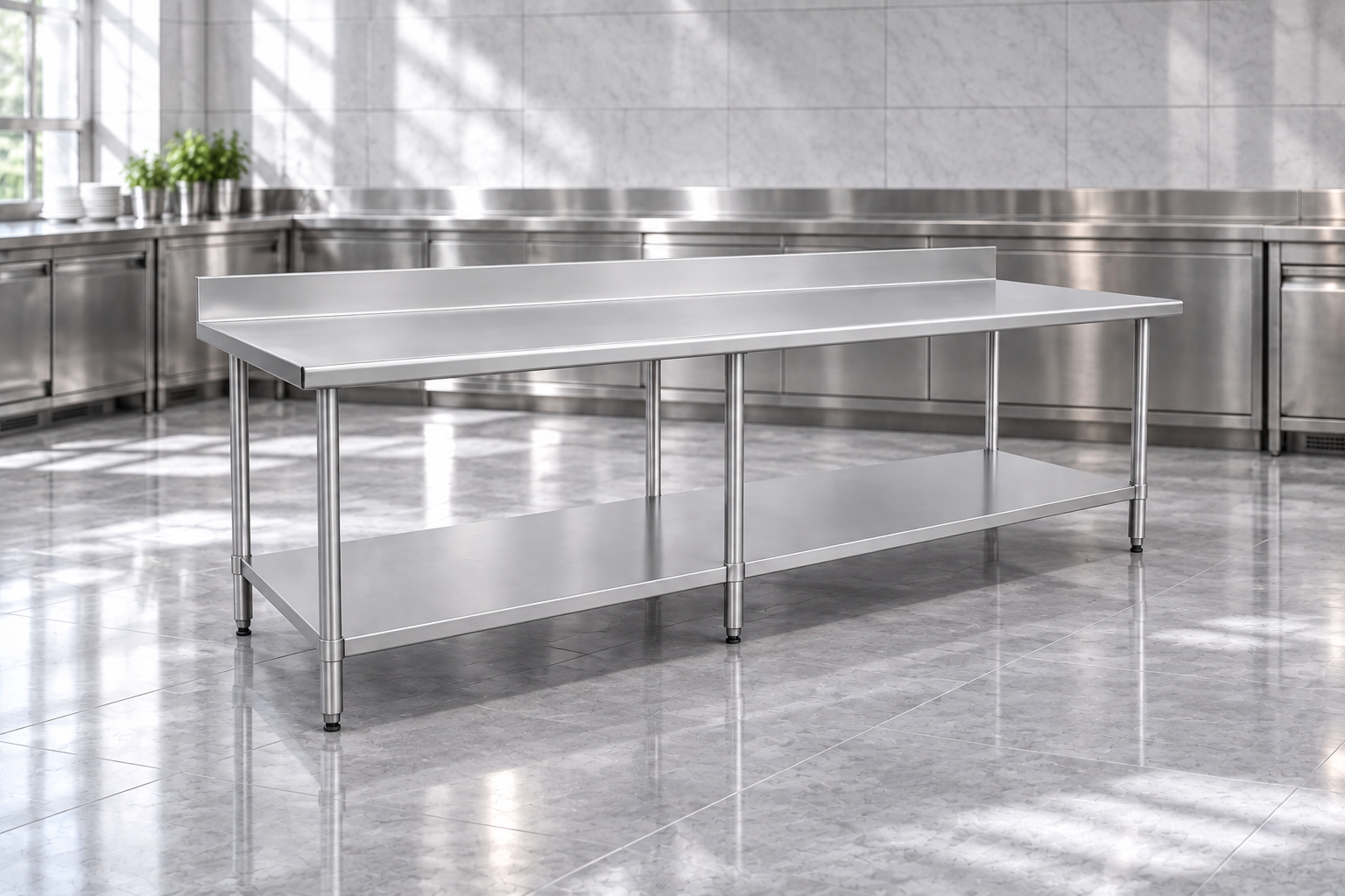 Elite Series Worktables with Backsplash equipment