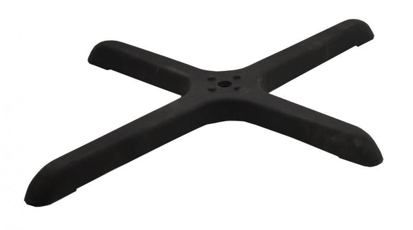24″ x 30″ cross-shaped black restaurant table base compatible for 43206 and 43509 table columns item: 43154 - Continental Restaurant Equipment