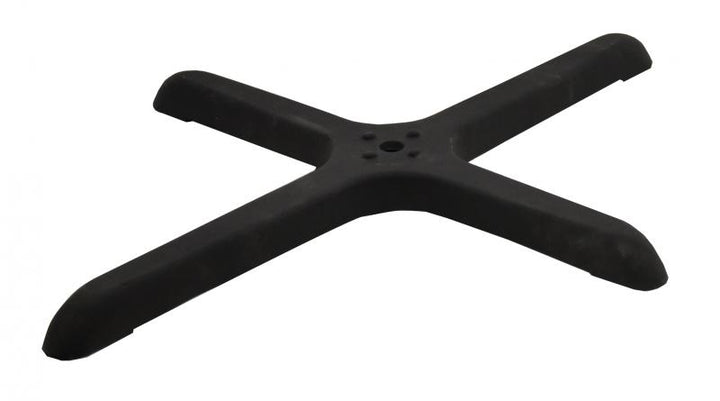 24″ x 30″ cross-shaped black restaurant table base compatible for 43206 and 43509 table columns item: 43154 - Continental Restaurant Equipment