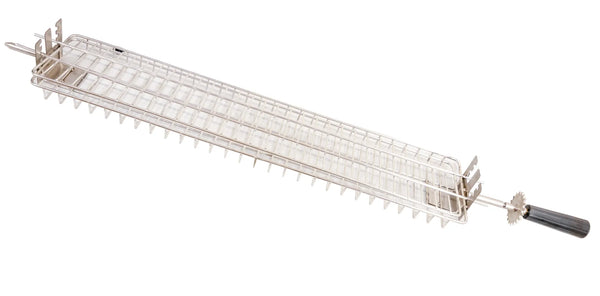 Omcan Flat Spit Rotisserie Grill and Spatchcock Basket for 48195