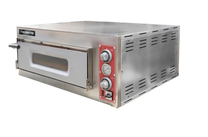 Omcan  PE-IT-0019-SS Trento Entry Max Series 39″ Single Chamber Pizza Oven with 27.6″ Chamber – 120 V, 5.6 kW - Continental Restaurant Equipment