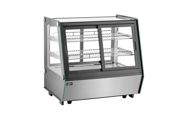 Omcan  RE-CN-160-1 34.5” Black Refrigerated Self-service Countertop Display Case, 136 L (4.8 cu. ft.), 110V / 60Hz / 1Ph