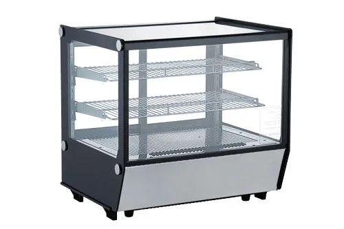 Omcan  RS-CN-0120-5 28″ Square Glass Countertop Refrigerated Showcase 120 Liter (4.2 cu.ft.)