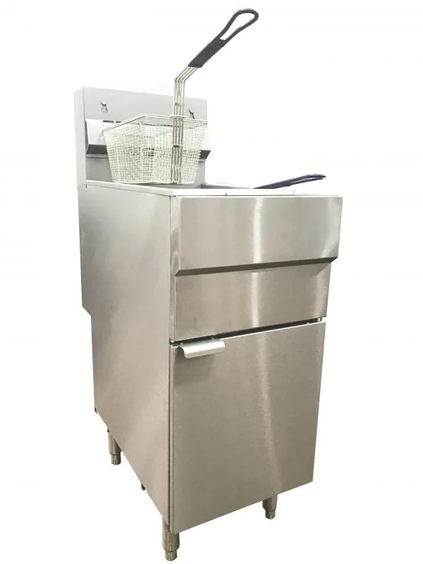 Omcan  CE-CN-0025-FP 45-50 lb. Propane Gas Floor Fryer – 120,000 BTU