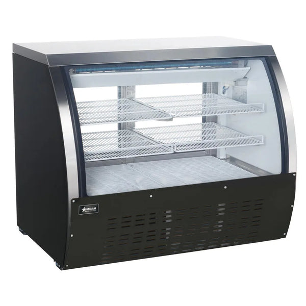 Omcan  RS-CN-0120-B 47″ Floor Refrigerated Showcase with Black Coated Steel Exterior