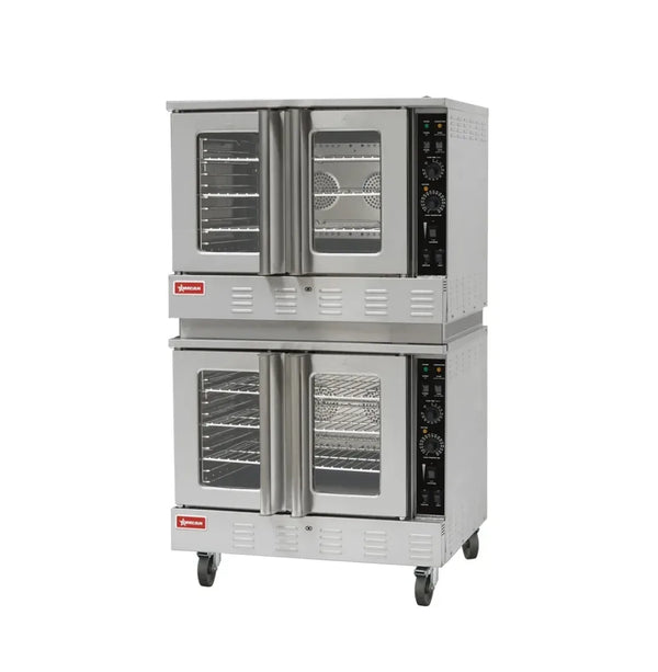 Omcan  CE-CN-0002-NG 40″ Convection Oven Double Deck Full Size 120,000 BTU – Natural Gas